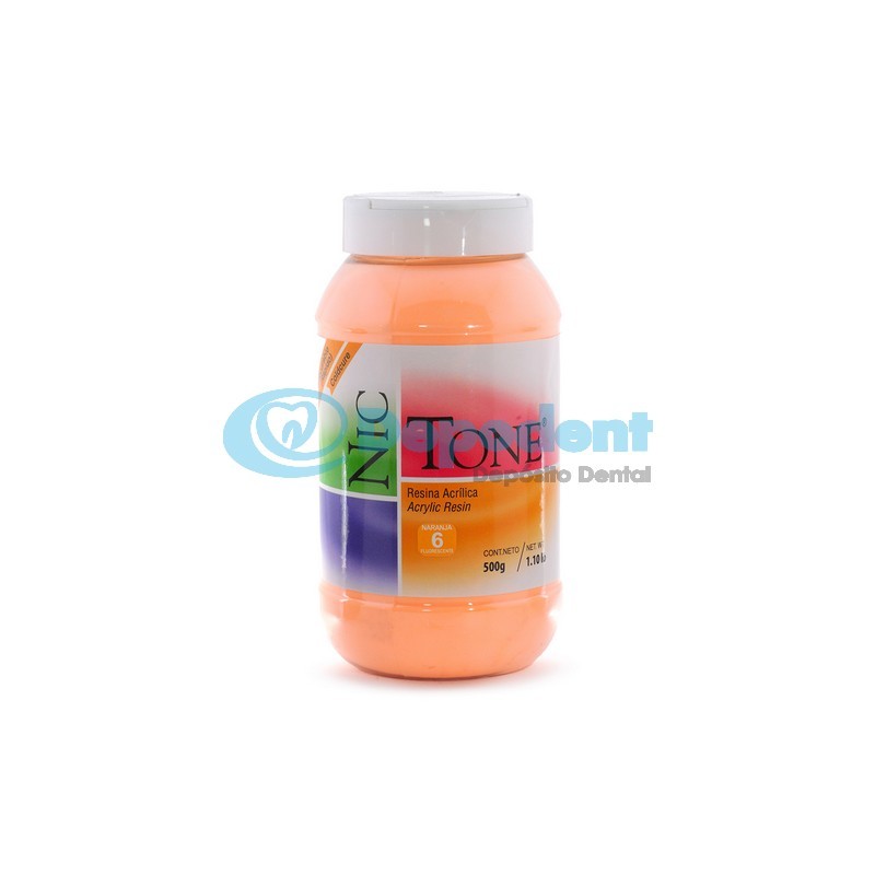 ACRILICO AUTOCURABLE ORTODONCIA COLOR 6 500 GR NIC TONE
