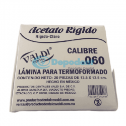 ACETATO RIGIDO CAL. 60 VALDI