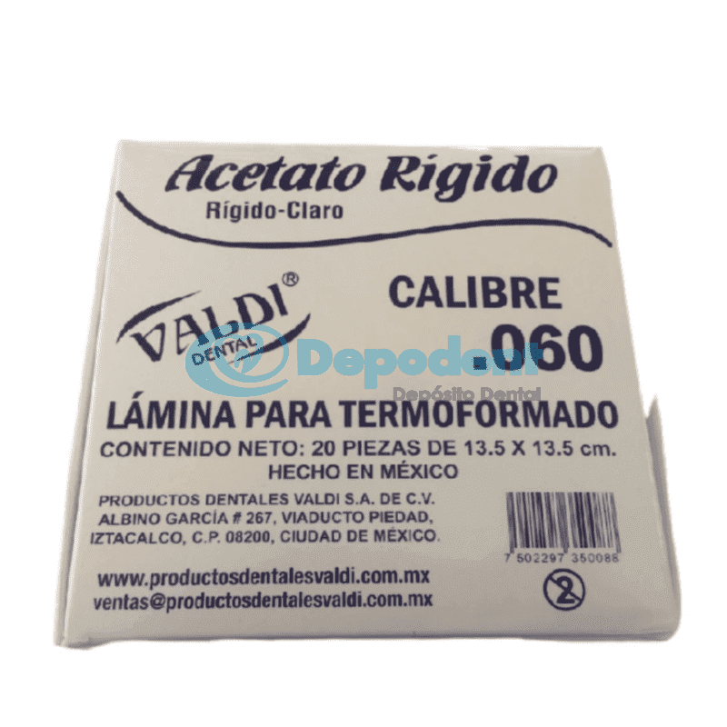 ACETATO RIGIDO CAL. 60 VALDI