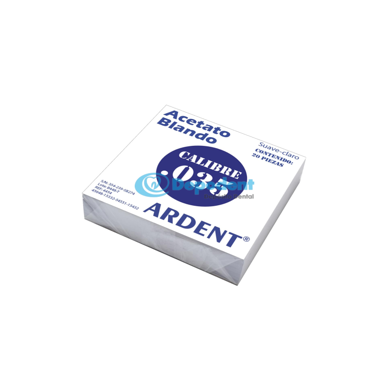 ACETATO SUAVE CAL .80 20 PZAS ARDENT